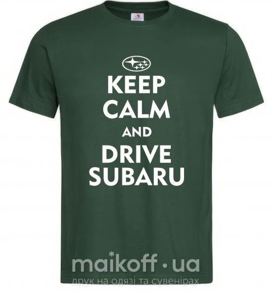 Чоловіча футболка Drive Subaru Темно-зелений фото