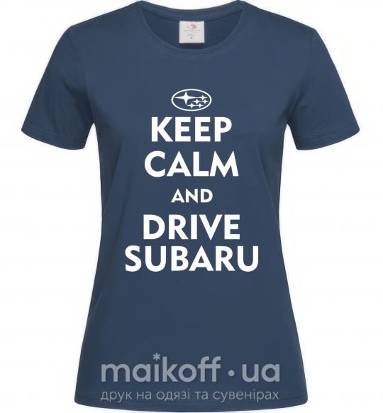 Жіноча футболка Drive Subaru Темно-синій фото