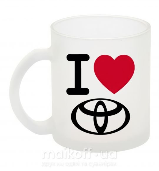 Чашка скляна I Love Toyota Фроузен фото