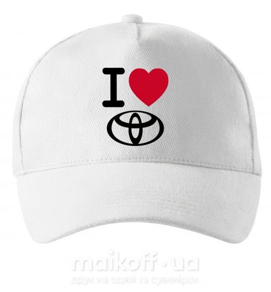 Кепка I Love Toyota Білий фото