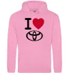 Женская толстовка (худи) I Love Toyota Розовый Женская толстовка (худи) I Love Toyota Розовый фото
