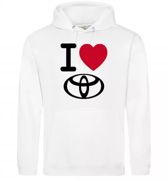 Жіноча толстовка (худі) I Love Toyota Білий фото