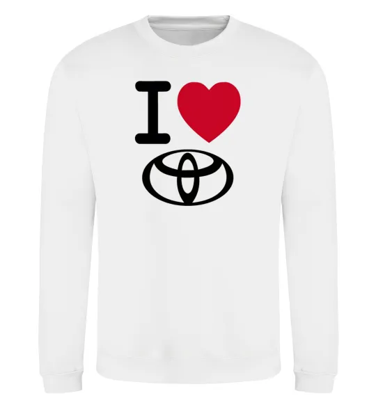 Свитшот I Love Toyota Белый фото