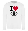 Свитшот I Love Toyota Белый фото