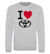 Свитшот I Love Toyota Серый меланж фото