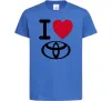 Детская футболка I Love Toyota Ярко-синий фото