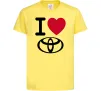 Детская футболка I Love Toyota Лимонный фото