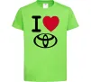 Детская футболка I Love Toyota Лаймовый фото