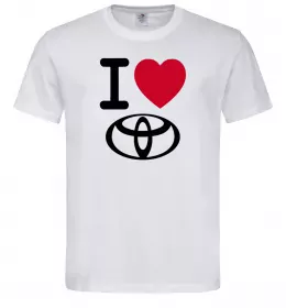 Мужская футболка I Love Toyota Белый фото