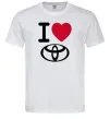 Мужская футболка I Love Toyota Белый фото