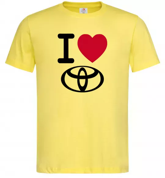 Мужская футболка I Love Toyota Лимонный фото
