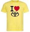 Мужская футболка I Love Toyota Лимонный фото