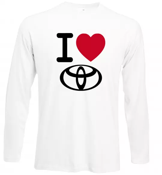 Лонгслив I Love Toyota Белый фото