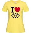 Женская футболка I Love Toyota Лимонный фото