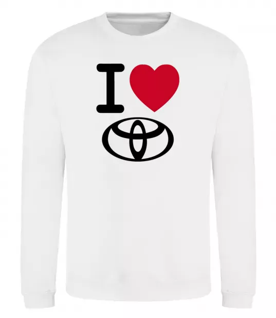 Свитшот I Love Toyota Белый фото