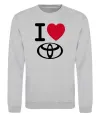 Свитшот I Love Toyota Серый меланж фото