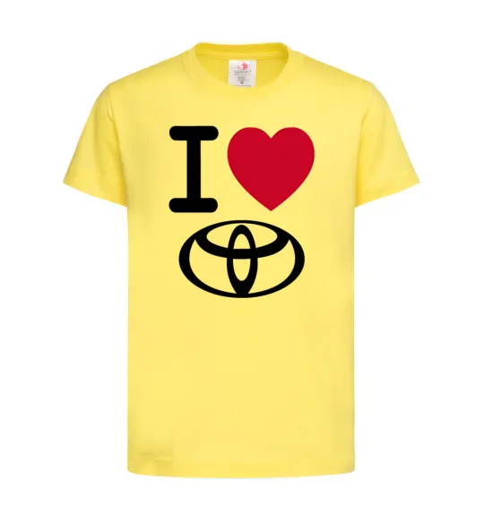 Детская футболка I Love Toyota Лимонный фото