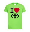 Детская футболка I Love Toyota Лаймовый фото