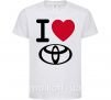 Детская футболка I Love Toyota Белый фото