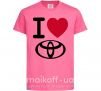 Дитяча футболка I Love Toyota Яскраво-рожевий фото
