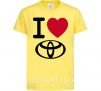 Детская футболка I Love Toyota Лимонный фото
