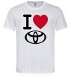 Чоловіча футболка I Love Toyota Білий фото