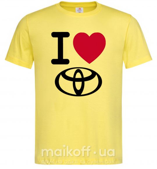 Мужская футболка I Love Toyota Лимонный фото