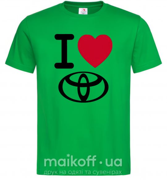 Чоловіча футболка I Love Toyota Зелений фото