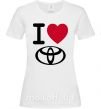 Женская футболка I Love Toyota Белый фото