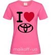 Женская футболка I Love Toyota Ярко-розовый фото