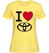 Женская футболка I Love Toyota Лимонный фото