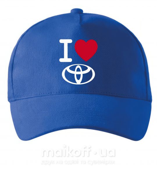 Кепка I Love Toyota Яскраво-синій фото
