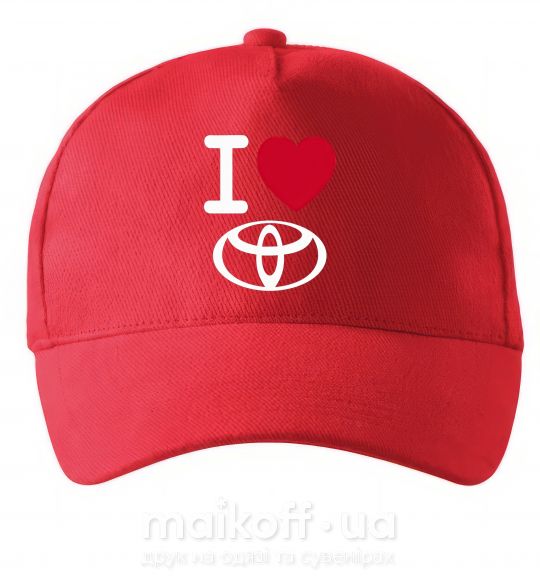 Кепка I Love Toyota Червоний фото