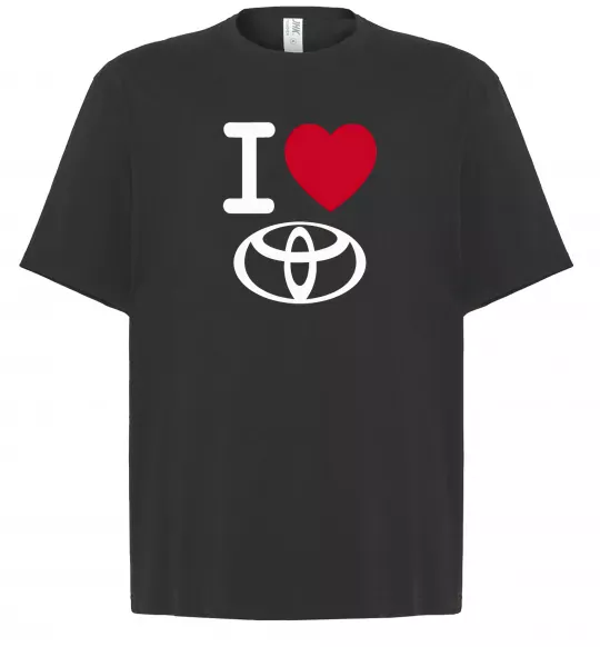 Футболка Оверсайз I Love Toyota Чорний фото