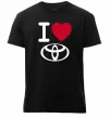 Чоловіча преміум футболка I Love Toyota Чорний фото