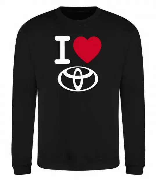 Свитшот I Love Toyota Черный фото