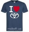 Мужская футболка I Love Toyota Темно-синий фото