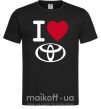 Мужская футболка I Love Toyota Черный фото