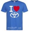 Мужская футболка I Love Toyota Ярко-синий фото