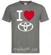 Чоловіча футболка I Love Toyota Графіт фото