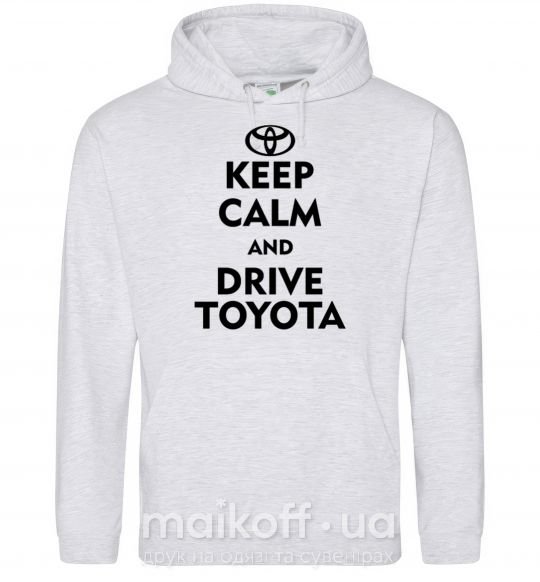 Женская толстовка (худи) Drive Toyota Серый меланж фото