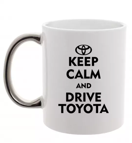 Чашка з кольоровою ручкою Drive Toyota Срібло фото