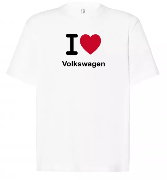 Футболка Оверсайз I Love Vollkswagen Білий фото