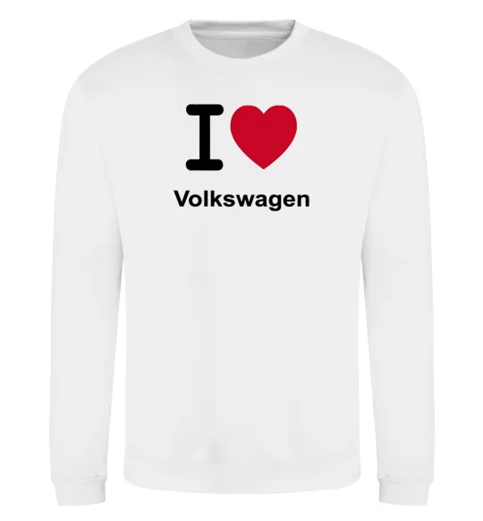Світшот I Love Vollkswagen Білий фото