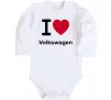 Дитячий бодік I Love Vollkswagen Білий фото