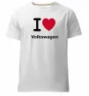 Чоловіча преміум футболка I Love Vollkswagen Білий фото