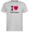 Мужская футболка I Love Vollkswagen Серый фото