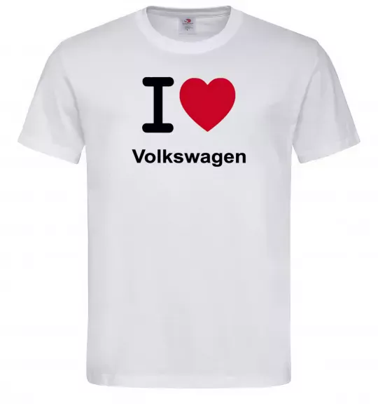 Мужская футболка I Love Vollkswagen Белый фото