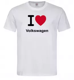 Мужская футболка I Love Vollkswagen Белый фото
