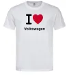 Мужская футболка I Love Vollkswagen Белый фото